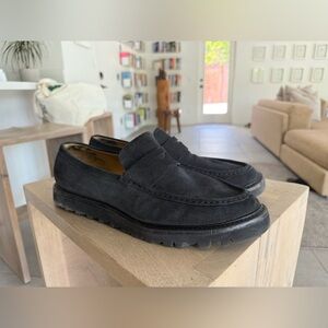 Giorgio Armani Black Loafers with Chunky Sole